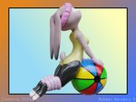 accessory aerobics anthro clothing exercise exercise_ball female fitness headband latex leg_warmers leggings legwear leotard solo wristband comorito disney zootopia judy_hopps lagomorph leporid mammal rabbit 2024 3d_(artwork) artist_name blender_(artwork) digital_media_(artwork) hi_res