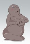 anthro breast_squish breasts eyeshadow female grey_body grey_nipples grey_skin holding_breast kneeling looking_at_viewer makeup nipples nude nude_female overweight overweight_anthro overweight_female solo squish toony jodero bojack_horseman netflix heather_(bojack_horseman) mammal manatee marine sirenian 2022 full-length_portrait hi_res portrait