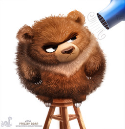 ambiguous_gender black_eyes brown_body brown_fur claws dryer feral frown fur furniture grumpy hair_dryer humor pun solo stool tan_body tan_fur text visual_pun piper_thibodeau bear mammal 2017 digital_media_(artwork) digital_painting_(artwork) painting_(artwork) url