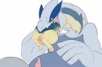 anus balls bodily_fluids butt cum duo erection feral genital_fluids genitals male male/male oral_vore penis precum simple_background size_difference tapering_penis vore white_background ladynoface96 nintendo pokemon generation_2_pokemon legendary_pokemon lugia pokemon_(species) typhlosion