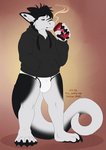 anthro black_clothing black_hoodie black_topwear briefs bulge clothing drawyourfursona hoodie hoodie/briefs_meme male simple_background solo standing tail topwear underwear white_clothing white_underwear the_jalmu meme_clothing mythology dragon mythological_creature mythological_scalie scalie meme