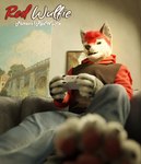 anthro claws clothed clothing controller electronics feet fluffy fur furniture game_controller gaming hair male nude open_mouth pawpads paws red_body red_fur smile sofa solo whiskers white_body white_fur white_whiskers red_wulfie blender_cycles red_(red_wulfie) canid canine canis mammal wolf 2025 3d_(artwork) absurd_res blender_(artwork) digital_media_(artwork) hi_res