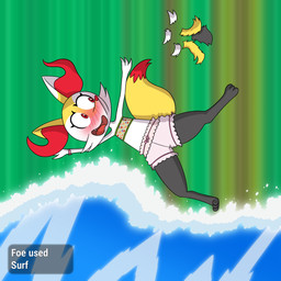 assisted_exposure attacked bandeau_bra bloomers blush bottomwear bow_bloomers bow_panties bow_underwear bra clothed clothing colored_edge_bra colored_edge_underwear cute_fangs dipstick_tail dress_removed embarrassed fangs female frilly frilly_bloomers frilly_bottomwear frilly_bra frilly_clothing frilly_underwear fur inner_ear_fluff markings midair navel orange_eyes panties pattern_bloomers pattern_bottomwear pattern_bra pattern_clothing pattern_panties pattern_topwear pattern_underwear pink_clothing pink_panties pink_underwear pokemon_battle pokemon_move polka_dot_panties pseudo_clothing pseudo_clothing_removed pseudo_dress pseudo_dress_removed solo tail tail_markings teeth text topwear torn_clothing torn_pseudo_clothing tuft underwear underwear_only water wave white_bloomers white_body white_fur yellow_body yellow_fur ponponthedreambunny nintendo pokemon scarlet_(ponponthedreambunny) braixen generation_6_pokemon pokemon_(species) 1:1 2025 absurd_res digital_drawing_(artwork) digital_media_(artwork) english_text hi_res