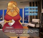 anthro big_breasts blush breasts cleavage clothed clothing curvy_figure date_pov dialogue dress female fully_clothed gameplay_mechanics hair huge_breasts jewelry long_hair looking_at_viewer mature_anthro mature_female red_clothing solo talking_to_viewer text thick_thighs voluptuous wide_hips cherrikissu mabel_(cherrikissu) canid canine canis domestic_dog hunting_dog mammal saluki sighthound 2018 digital_media_(artwork) english_text hi_res