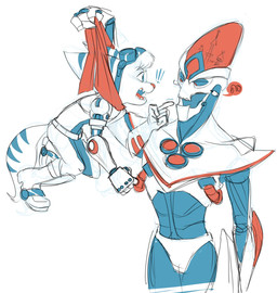angry anthro clothing duo fangs female gesture gloves hand_gesture handwear holding_another looking_at_another machine male mechanical_arm open_mouth pointing pointing_at_another scarf simple_background speech_bubble teeth tongue white_background waackery ratchet_and_clank sony_corporation sony_interactive_entertainment emperor_nefarious rivet_(ratchet_and_clank) humanoid lombax mammal robot robot_humanoid absurd_res hi_res