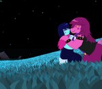 anthro blush clothed clothing dark_world duo female flustered hair hug human_on_anthro interspecies interspecies_romance krusie love male male/female purple_body romantic smile tail teeth pachiimochii deltarune mythology undertale_(series) kris_(deltarune) susie_(deltarune) dragon human humanoid mammal mythological_creature mythological_scalie scalie absurd_res digital_media_(artwork) hi_res