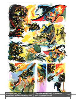 5_fingers ambiguous_gender ambiguous_humanoid bent_arm black_bottomwear black_bra black_clothing black_footwear black_hat black_headwear black_high_heels black_skirt black_underwear blue_hair blue_sclera boots bottomwear bound bra breasts burning cleavage close-up clothed clothed_female clothed_human clothing crowd defeated doll empty_eyes eyelashes eyes_closed eyewear female fingers footwear fully_clothed fully_clothed_female fully_clothed_human goggles goggles_around_neck green_body green_skin group hair hat headgear headwear high_heeled_boots high_heels holding_another holding_object holding_torch larger_human larger_humanoid light looking_at_viewer male midriff milk_on_face not_furry open_mouth orange_sclera outside red_eyes rope sad sharp_teeth shoes sitting size_difference skirt sky smaller_female smaller_humanoid standing tan_body tan_skin tan_teeth teeth text throwing_cup throwing_object tied_to_pole torch underwear voodoo voodoo_doll witch_hat x_eyes yellow_teeth axelmedellin inktober voodoo_doll_(axelmedellin) witch_(axelmedellin) animate_inanimate human humanoid living_doll mammal monster undead 2025 artist_name colored comic dated english_description lighting painting_(artwork) pen_(artwork) shaded signature traditional_media_(artwork) url