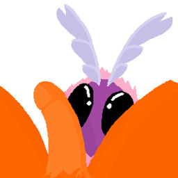 anthro begging big_eyes duo genitals male male/male nude nuzzling penis penis_nuzzling simple_background simple_coloring white_background rdwdpn pinemoth arthropod canid canine fox insect lepidopteran mammal moth 1:1 shaded simple_shading