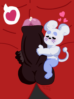 anthro anthro_on_anthro blush bodily_fluids duo extreme_size_difference foreskin genital_fluids genitals hugging_penis male micro penis precum size_difference wotter_bottle_(artist) nintendo pokemon thomas_(wotterbottle) felid generation_7_pokemon generation_9_pokemon incineroar mammal mouse murid murine pantherine pokemon_(species) rodent tandemaus tiger hi_res