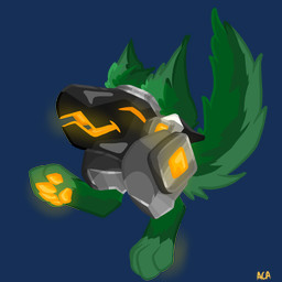 ambiguous_form ambiguous_gender fur glowing glowing_eyes green_body green_fur happy led_light machine male screen screen_face simple_background size_difference smaller_male smile solo transparent_background acacia_dune primapan protogen 1:1 alpha_channel