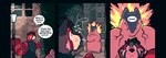 3_panel_comic :< alley anthro anthro_on_anthro big_tail black_border black_nose blue_body blue_fur bold_text border bottomwear clothed clothing constricted_pupils dialogue duo ears_down eye_contact featureless_crotch fire fire_hydrant font_view front_view frown fully_clothed fur looking_at_another male male/male night nude outside pants pivoted_ears profanity pupils question_mark red_body red_fur red_tail short_sleeves side_view size_difference small_pupils speech_bubble standing street_lamp tail tan_body tan_fur text whistling window thezestiestbone nintendo pokemon daiquiri_(daiquiripanda) ailurid generation_2_pokemon mammal pokemon_(species) red_panda typhlosion 2025 comic cropped digital_drawing_(artwork) digital_media_(artwork) english_text hi_res