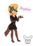 anthro blonde_hair blue_eyeshadow eyeshadow female green_eyes hair kendraeevee makeup solo kendratheshinyeevee a_toon_rabbit_in_a_weasels'_den persephone_(kendraeevee) mammal mustelid musteline true_musteline weasel full-length_portrait hi_res portrait