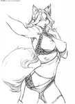 anthro areola breasts clothing female finger_fetish finger_in_mouth finger_play fingers garter_belt garter_straps lingerie looking_at_viewer navel nipple_piercing nipples open_nipple_bra panties piercing selfie simple_background solo text underwear white_background hi-ku monica_blackwater_(wsad) arctic_wolf canid canine canis mammal wolf 2019 artist_name hi_res monochrome url