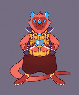 anthro black_sclera blue_eyes blue_nose bottomwear clothed clothing front_view fur glistening glistening_eyes hand_on_hip head_tuft looking_at_viewer male mouth_closed no_pupils pants purple_clothing purple_topwear red_body red_bottomwear red_clothing red_fur red_pants red_tail simple_background slightly_chubby slightly_chubby_anthro slightly_chubby_male solo standing tail topwear tuft unsigned whiskers white_body white_fur asnnonaka jinn_(asnnonaka) mammal mustelid otter 5:6 digital_media_(artwork) full-length_portrait hi_res portrait