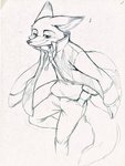 anthro clothed clothing fully_clothed fur jewelry male necklace smile solo dogear218 disney zootopia nick_wilde canid canine fox mammal red_fox true_fox 3:4