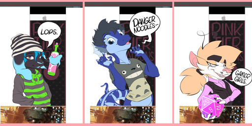 beanie beverage border clothing collared_shirt d20 dialogue dice dress_shirt hair hat headgear headwear male pattern_clothing pink_border ponytail shirt solo speech_bubble striped_clothing stripes sweater text topwear vest animancer apple_(copyright) ghibli my_neighbor_totoro patreon avoidedcat bardrat ransu_(shapeshifter499) totoro canid canine canis chihuahua domestic_dog lagomorph leporid mammal murid murine rabbit rat reptile rodent scalie snake toy_dog english_text hi_res multiple_images