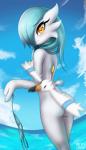 blush breasts butt cloud convenient_censorship duo female feral hair looking_at_viewer nude outside sky smile solo_focus water rilex_lenov nintendo pokemon linna_(rilex_lenov) gardevoir generation_3_pokemon pokemon_(species) wingull