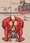 age_difference anal anal_penetration anthro anthro_on_anthro anthro_penetrated anthro_penetrating anthro_penetrating_anthro back_muscles ball_size_difference balls bar beard big_balls big_muscles big_penis bodily_fluids body_hair butt butt_hair cum cum_from_ass cum_in_ass cum_inside cum_on_butt dialogue dirty_talk duo excessive_cum excessive_genital_fluids facial_hair genital_fluids genitals hairy hairy_balls huge_muscles larger_male male male/male male_penetrated male_penetrating male_penetrating_male mature_male messy muscular muscular_anthro muscular_male nude orgasm penetration penile penile_penetration penis penis_size_difference presenting presenting_hindquarters profanity pubes red_body saggy_balls sex size_difference smaller_male smaller_penetrated tail text thick_tail tight_fit vein veiny_penis tompi_(artist) mythology dragon mythological_creature mythological_scalie scalie absurd_res comic english_text hi_res