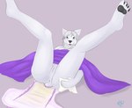 anthro bodily_fluids cum cum_drip cum_in_pussy cum_inside diaper dripping female genital_fluids legs_in_air open_diaper pawpads tail_anus unclean_diaper urine used_diaper wet_diaper aspensplaypen canid canine mammal