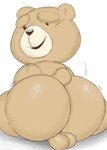 balls big_butt butt genitals glistening glistening_butt male plushie tail teapot_(body_type) teddy_bear wide_hips filthyopossum ted_(movie) ted_(ted) bear mammal hi_res