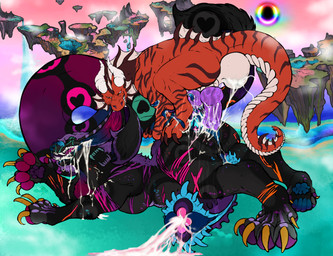 2_penises all_the_way_through animal_genitalia animal_penis anthro anthro_on_feral anthro_on_top anthro_penetrating anus balls bestiality big_balls big_butt big_clitoris big_penis bodily_fluids butt claws clitoral clitoral_hood clitoris cum cum_from_ass cum_from_ear cum_from_mouth cum_from_penis cum_from_vagina cum_in_ass cum_in_ear cum_in_mouth cum_in_vagina cum_inside cum_on_ground cum_on_self double_penetration ear_play ear_pull ejaculation equine_genitalia equine_penis feet feral feral_penetrated floating_island foot_on_clitoris genital_fluids genitals hemipenes hindpaw huge_balls huge_butt huge_hips huge_penis huge_thighs hybrid_genitalia hybrid_penis interspecies knot knotted_equine_penis knotted_penis knotting leaking leaking_anus leaking_cum leaking_penis leaking_pussy_juice leaking_vagina long_tongue lying male male_anthro male_on_feral markings multi_genitalia multi_penis pawpads paws penetration penile penile_penetration penis raised_tail sex size_difference standing_on_another standing_on_butt striped_markings striped_tail stripes tail tail_anus tail_genitals tail_markings tail_tuft tail_vulva thick_thighs toe_claws tongue tongue_out tuft unusual_anatomy unusual_genitalia_placement unusual_tail unusual_vulva_placement vaginal vaginal_fluids vaginal_penetration vulva wide_hips yonnixart european_mythology mythology deziyonix_(yonnixart) dragon mythological_creature mythological_scalie scalie shigarshil western_dragon absurd_res hi_res nonbinary_(lore) xenogender_(lore)