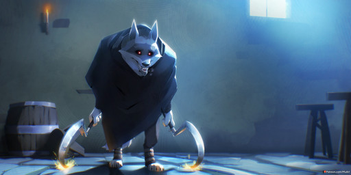 anthro barefoot barrel black_clothing bodily_fluids bottomwear candle cheek_tuft cloak clothing creepy creepy_face dragging_weapon drooling dual_wielding ears_up facial_markings facial_tuft fangs feet floor fur furniture glowing glowing_eyes grey_body grey_fur grin head_markings holding_object holding_weapon inside leg_wraps light male markings mask_(marking) moonlight on_model pants pointy_ears poncho prick_ears pupils red_eyes saliva scary screencap_redraw sharp_teeth sickle smile solo sparks stool tail teeth tuft weapon white_pupils window wrapped_legs wraps muart242 dreamworks puss_in_boots_(franchise) death_(puss_in_boots) canid canine canis mammal wolf absurd_res detailed digital_media_(artwork) digital_painting_(artwork) hi_res lighting painting_(artwork) shaded