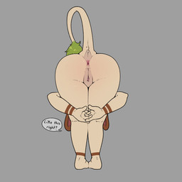 4_fingers anthro anthrofied anus butt butt_heart clitoris darkened_genitalia darkened_vulva dialogue exposed female fingers genitals heart_butt_challenge nude nude_anthro nude_female pokemorph solo speech_bubble tail tail_tuft text tuft vulva mr.smile nintendo pokemon praise_da_booty_(meme) mimi_(mr.smile) generation_2_pokemon pokemon_(species) smeargle 1:1 absurd_res english_text hi_res