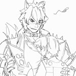 blush duo embarrassed male male/male motorboating motorboating_pecs pecs dave_rainbows mihoyo zenless_zone_zero komano_manato wise_(zenless_zone_zero) animal_humanoid canid canid_humanoid canine canine_humanoid dog_humanoid human humanoid mammal mammal_humanoid 1:1 animated no_sound short_playtime webm