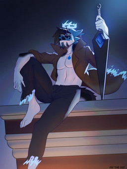 4_toes anthro barefoot claws feet male melee_weapon plantigrade solo superhero sword toe_claws toes weapon pip_the_rat_(artist) mythology dragon mythological_creature mythological_scalie scalie absurd_res hi_res