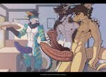 abs animal_genitalia animal_penis anthro antlers athletic athletic_anthro athletic_male big_penis black_bars bodily_fluids breath cafe equine_genitalia equine_penis erection excessive_genital_fluids excessive_precum fur genital_fluids genital_slit genitals horn huge_penis hybrid_genitalia hybrid_penis hyper hyper_genitalia hyper_penis knot knotted_equine_penis knotted_penis looking_pleasured male male/male nipples panting pecs penis precum pupils slit_pupils solo sweat text throbbing tongue tongue_out vein veiny_penis unit_no04 mythology amphyr_(kyzermutt) kyzermutt unit_04 canid canine deer dragon furred_dragon furred_scalie hybrid mammal mythological_creature mythological_scalie scalie absurd_res english_text hi_res letterbox