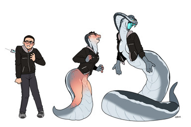 anthro apode base_one_layout basic_sequence biped_to_legless breast_growth breasts clothed clothing eyewear fangs female fully_clothed gender_transformation glasses grey_body grey_scales growth legless limbs_merging linear_sequence male mtf_transformation non-mammal_breasts one_row_layout scales serpentine sharp_teeth snake_hood solo species_transformation syringe teeth three_frame_image three_frame_sequence transformation transformation_sequence wardrobe_malfunction wide_hips blackshirtboy x-com gabe_(onom) six_(onom) draconcopode human mammal naga reptile scalie snake viper_(x-com) 2018 3:2 absurd_res hi_res sequence