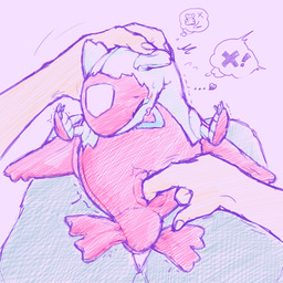 ambiguous_gender blue_body blue_feathers bodily_fluids claws clothed clothing duo eyes_closed fabric feathers female feral feral_penetrated fingering first_person_view forced genitals hair heart_symbol human_pov implied_transformation inanimate_transformation lying on_back on_lap open_mouth penetration plushie plushification pov_hands red_body red_feathers secretly_loves_it sewing_needle shaking size_difference smaller_penetrated tears teddy_bear thought_bubble transformation trembling vaginal vaginal_fingering vulva white_body white_feathers kareha_21909 nintendo pokemon generation_3_pokemon human latias legendary_pokemon mammal pokemon_(species) 1:1 low_res