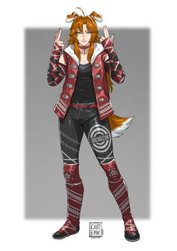 armwear belt boots bottomwear brown_hair clothed clothing collar detached_sleeves female floppy_ears footwear hair jacket long_hair looking_at_viewer pants shoes sleeveless_jacket solo tail topwear cirenk animal_humanoid canid canid_humanoid canine canine_humanoid dog_humanoid humanoid mammal mammal_humanoid 2025 absurd_res hi_res