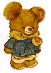 ambiguous_gender anthro boots brown_body brown_fur button_(fastener) clothing dot_eyes footwear fur jacket plushie scarf shoes simple_background smile solo standing topwear white_background koki bear mammal 2022