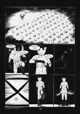 5_fingers 7_panel_comic anthro biped black_eyes black_hair black_text boots clothed clothing coin dialogue ellipsis exclamation_point fingers footwear gloves hair handwear male motion_lines page_number shoes solo speech_bubble standing tail talking_to_self text white_sclera white_text leprzil mammal murid murine rat rodent 2026 artist_name comic english_text hi_res monochrome