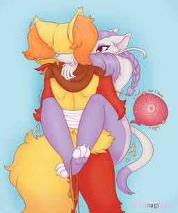 anthro anthro_on_anthro anthro_penetrated anthro_penetrating anthro_penetrating_anthro bar_emanata bodily_fluids braided_hair butt carrying_another clothing clothing_around_legs cutaway duo emanata female female_anthro female_penetrated flash_emanata fur genital_fluids gold_bra gold_hair_ring gold_underwear hair impregnation inner_ear_fluff looking_pleasured male male/female male_anthro male_penetrating male_penetrating_female mature_anthro mature_female nude_anthro nude_male ovum panties panties_around_legs penetration purple_hair sex simple_background sperm_cell stand_and_carry_position standing standing_sex tuft underwear underwear_around_legs yellow_body yellow_fur fawnishy nintendo pokemon shoa_mien delphox generation_5_pokemon generation_6_pokemon mienshao pokemon_(species) 5:6 absurd_res digital_media_(artwork) hi_res