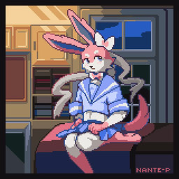 anal anal_penetration anthro anthro_on_anthro anthro_penetrated anthro_penetrating anthro_penetrating_anthro anthrofied anus asian_clothing balls becoming_erect bed black_bottomwear black_clothing black_legwear black_skirt black_stockings blue_body blue_bottomwear blue_clothing blue_hair blue_skirt blush bodily_fluids bottomwear bouncing_balls clothed clothing clothing_lift cowgirl_position crossdressing cum cum_in_ass cum_inside cum_on_penis detailed_background duo east_asian_clothing ejaculation erection faceless_character faceless_male femboy first_person_view from_front_position furniture genital_fluids genitals hair hands-free humanoid_genitalia humanoid_penis japanese_clothing japanese_school_uniform leaking_cum legwear long_ears lying lying_on_bed male male/male male_on_bottom male_penetrated male_penetrating male_penetrating_male male_pov multicolored_body no_underwear on_back on_bed on_bottom on_top open_mouth penetrating_pov penetration penile penile_penetration penis penis_in_ass pink_anus pink_body pleated_skirt pokemorph presenting presenting_penis school_uniform serafuku sex shy sitting sitting_on_bed skirt skirt_lift solo solo_focus spontaneous_ejaculation stockings teasing throbbing throbbing_penis topwear uniform white_body nante-p sound_warning opennsfwsp_(sfx) opennsfwsp_(va) nintendo pokemon eeveelution generation_4_pokemon generation_6_pokemon glaceon pokemon_(species) sylveon 1:1 animated digital_media_(artwork) frame_by_frame long_playtime pixel_(artwork) pixel_animation sound webm