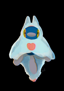 ambiguous_gender black_background blue_body ghost_costume glitch heart_print holidays levitation looking_at_viewer not_furry simple_background solo tail yellow_eyes geta_(artist) halloween nintendo pokemon digital_creature generation_4_pokemon glitch_creature pokemon_(species) porygon-z 2023 full-length_portrait portrait