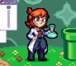 anthro areola beaker big_breasts bodily_fluids bouncing_breasts breasts clothing coat collar detailed_background drooling female green_body hair hand_on_hip height_reduction jiggling lab_coat laboratory_equipment laboratory_glassware lips nipples orange_hair pipe plant saliva scientific_instrument short_stack short_stackification slider_(control) solo species_transformation spiked_collar spikes thick_lips thick_thighs thigh_jiggle topwear transformation caimbra12 mario_bros nintendo elemental_creature flora_fauna human mammal piranha_plant animated digital_media_(artwork) pixel_(artwork) pixel_animation short_playtime
