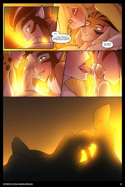 black_border border dialogue female female/female genitals group male male/female penis text trio marik_azemus34 thundercats thundercats_2011 cheetara pumyra tygra humanoid comic hi_res url