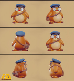 3_toes 4_fingers black_eyes blue_clothing blue_hat blue_headwear brown_background brown_bag brown_claws brown_eyewear brown_glasses claw_fingers claw_toes claws clothed clothed_male clothing delivery_(commerce) delivery_employee eyewear feet fingers front_view fur glasses hat headgear headwear light looking_at_viewer mailbag male multicolored_body multicolored_fur postal_carrier postal_delivery rear_view red_nose round_glasses semi-anthro shoulder_bag side_view simple_background solo standing text title toes two_tone_body two_tone_fur susana_grass mail_mole talpa_games molty eulipotyphlan mammal mole_(animal) 2022 3d_(artwork) autodesk_3ds_max_(artwork) digital_media_(artwork) english_description english_text hi_res lighting multiple_scenes official_art shaded substance_painter_(artwork) zbrush_(artwork)