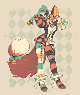 anthro biped bottomwear breasts claws clothed clothed_anthro clothed_female clothing collar feet female fingers front_view fully_clothed fully_clothed_anthro fully_clothed_female fur hair looking_at_viewer simple_background solo standing tail toes topwear cordi canid canine fox mammal 2026 digital_drawing_(artwork) digital_media_(artwork) hi_res