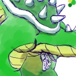 ambiguous_gender anal anal_penetration anal_vore anthro butt duo extreme_size_difference male male_pred penetration shell simple_background size_difference spiked_shell spikes spikes_(anatomy) tail vore white_background jahgo mario_bros nintendo bowser koopa scalie 1:1 digital_media_(artwork) low_res