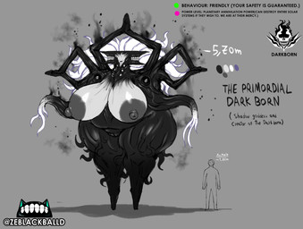 big_breasts breasts elderly female huge_breasts multi_arm multi_limb nude slightly_chubby solo text ze_blackball.d the_primordial_dark_born_(ze_black) eldritch_humanoid humanoid absurd_res english_text hi_res model_sheet