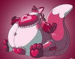 after_transformation female holidays inflatable latex mind_alteration pool_toy toy toyification transformation run_rabbit_bounce valentine's_day animate_inanimate canid canine fox mammal hi_res