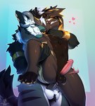 anal anal_penetration asphyxiation bouncing_penis chokehold choking dominant dominant_male from_behind_position from_the_back genitals intersex intersex_penetrated male penetration penis raised_leg sex size_difference tail drawpanther hi_res