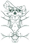 anthro areola balls big_breasts biped blush blush_lines bodily_fluids breasts cheek_tuft duo ear_piercing erection eyebrows facial_tuft female female_penetrated genital_fluids genitals hair looking_at_viewer looking_pleasured low-angle_view male male/female male_penetrating male_penetrating_female motion_lines navel nipples nude open_mouth penetration penile penile_penetration penis_in_vagina piercing pubes sex simple_background teeth tongue tuft vaginal vaginal_fluids vaginal_penetration vulva whiskers white_background worm's-eye_view redout mighty_magiswords bimm domestic_cat felid feline felis mammal hi_res sketch