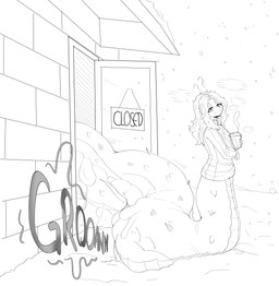 after_vore apode belly big_belly death door female group legless outside overweight serpentine simple_background snow split_form text vore white_background fourofour draconcopode lamia reptile scalie snake 2025 absurd_res hi_res monochrome