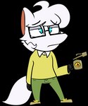 2016 :| alpha_channel anthro arctic_fox biped bjorn_severin black_eyebrows black_eyewear black_glasses black_nose blowtorch blue_eyes bottomwear canid canine chokovit_(artist) clothed clothed_anthro clothed_male clothing colored cowlick digital_drawing_(artwork) digital_media_(artwork) eyebrow_through_hair eyebrows eyewear footwear fox front_view full-length_portrait fur glasses green_bottomwear green_clothing green_pants hair holding_blowtorch male male_anthro mammal mouth_closed no_pupils pants portrait rectangular_glasses red_inner_ear shoes simple_background solo standing sweater tail tan_clothing tan_footwear tan_shoes topwear translucent translucent_hair transparent_background true_fox tuft white_body white_ears white_fur white_hair white_tail white_tuft yellow_clothing yellow_sweater yellow_topwear