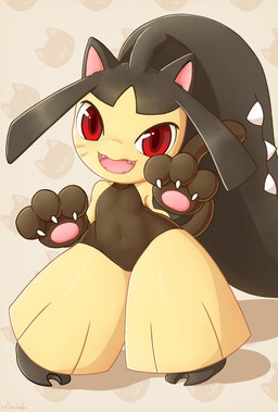 anthro cat_costume cat_eared_creature cat_tail clothing costume cute_fangs fangs female gloves halloween_costume handwear holidays knocking leotard paw_gloves red_eyes smile solo teeth yellow_body mawaifu halloween nintendo pokemon generation_3_pokemon mawile pokemon_(species) 2021 digital_drawing_(artwork) digital_media_(artwork) hi_res
